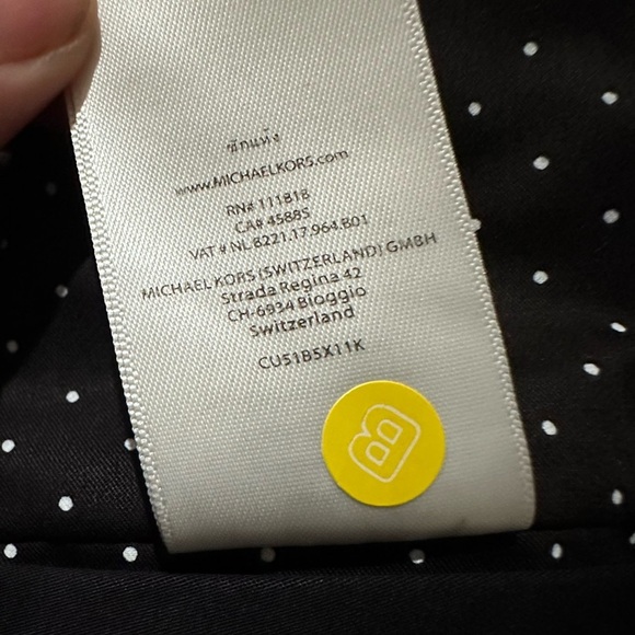 Michael Kors Classic-Fit Suit 2 Piece 100% Cotton Size-44R Color: Black - Picture 14 of 14